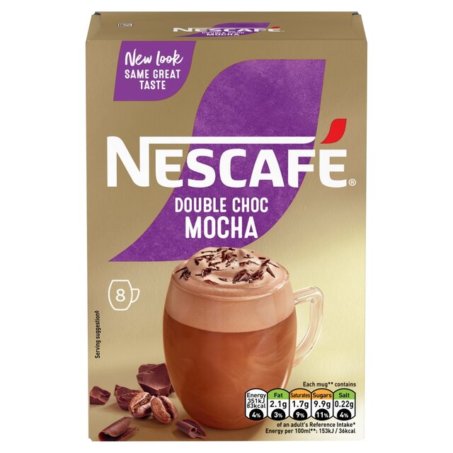 Nescafe Double Choc Mocha Instant Coffee 8 per pack