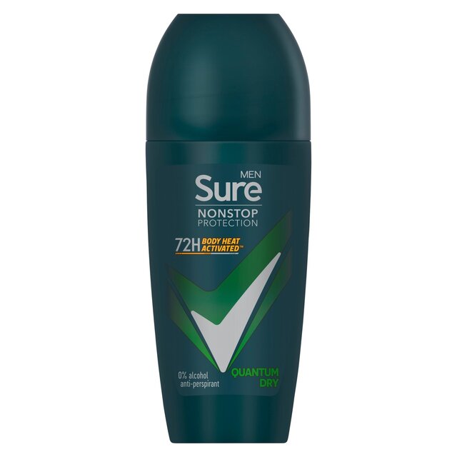 Sure hommes 72hr Rouleau de déodorant antiparerspirant non-stop sur quantum sèche 50 ml