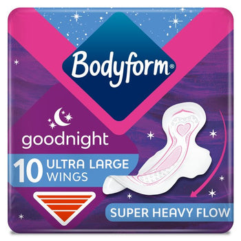 Bodyform Ultra Goodnight mit Flügeln 10 pro Pack