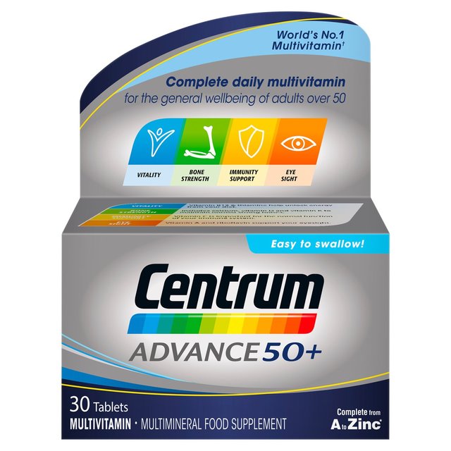 Centrum Advance 50+ Multivitamin -Ergänzungstabletten 30 pro Pack