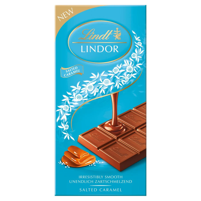 Lindt Lindor Milk Sal Caramel Chocolate Bar 100g