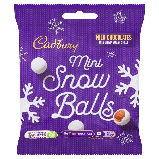 Cadbury Chocolate Mini Snowballs Bag 80g