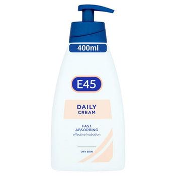 E45 tägliche Feuchtigkeitscreme für trockene Hautpumpe 400 ml