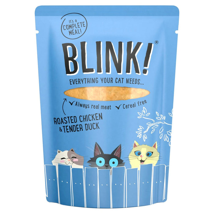 Blink Chicken & Entenfilets nasse Katzenfutterbeutel 85g