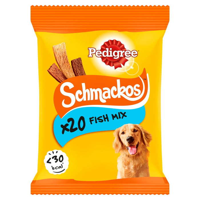 Pedigree schmackos greffe pour chiens adultes mélange de poisson 20 x 8g